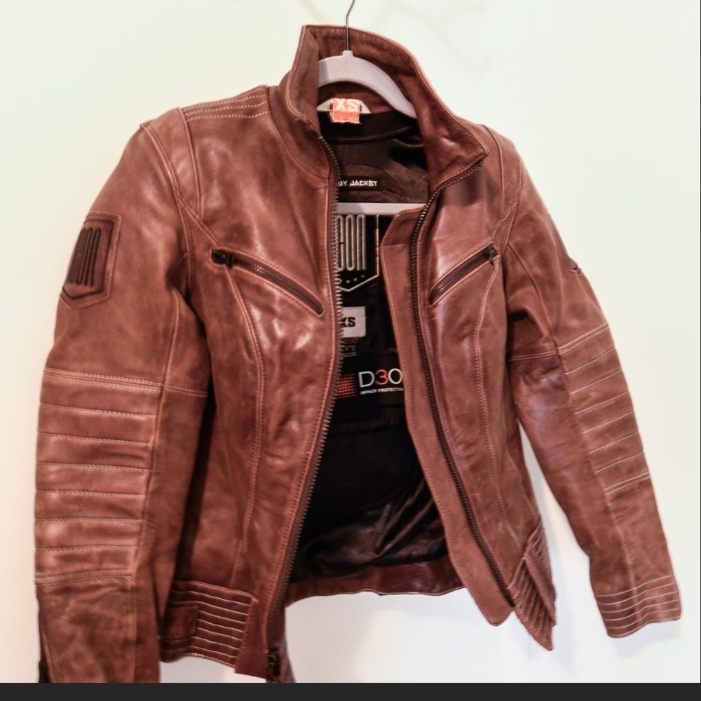 Brown Leather Motorcycle Jacket
